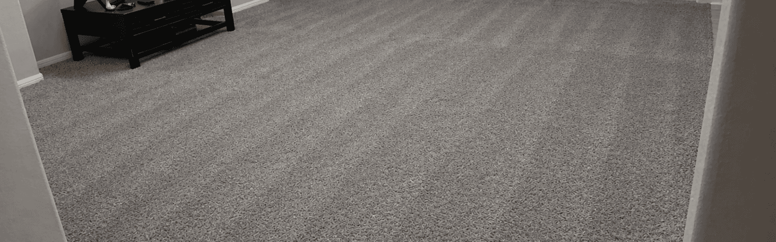 Just-cleaned gray carpet with even cleaning passes in a home near Humble, TX