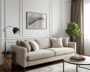Clean Sofa in cozy living room